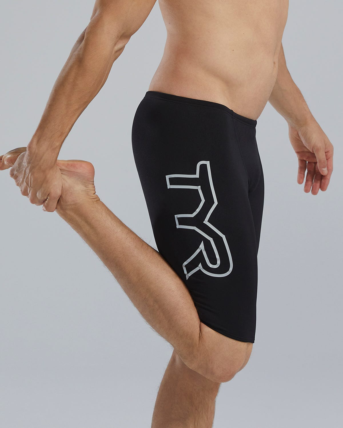 TYR Durafast Elite® Men's Large Logo Jammer Swimsuit - Solid