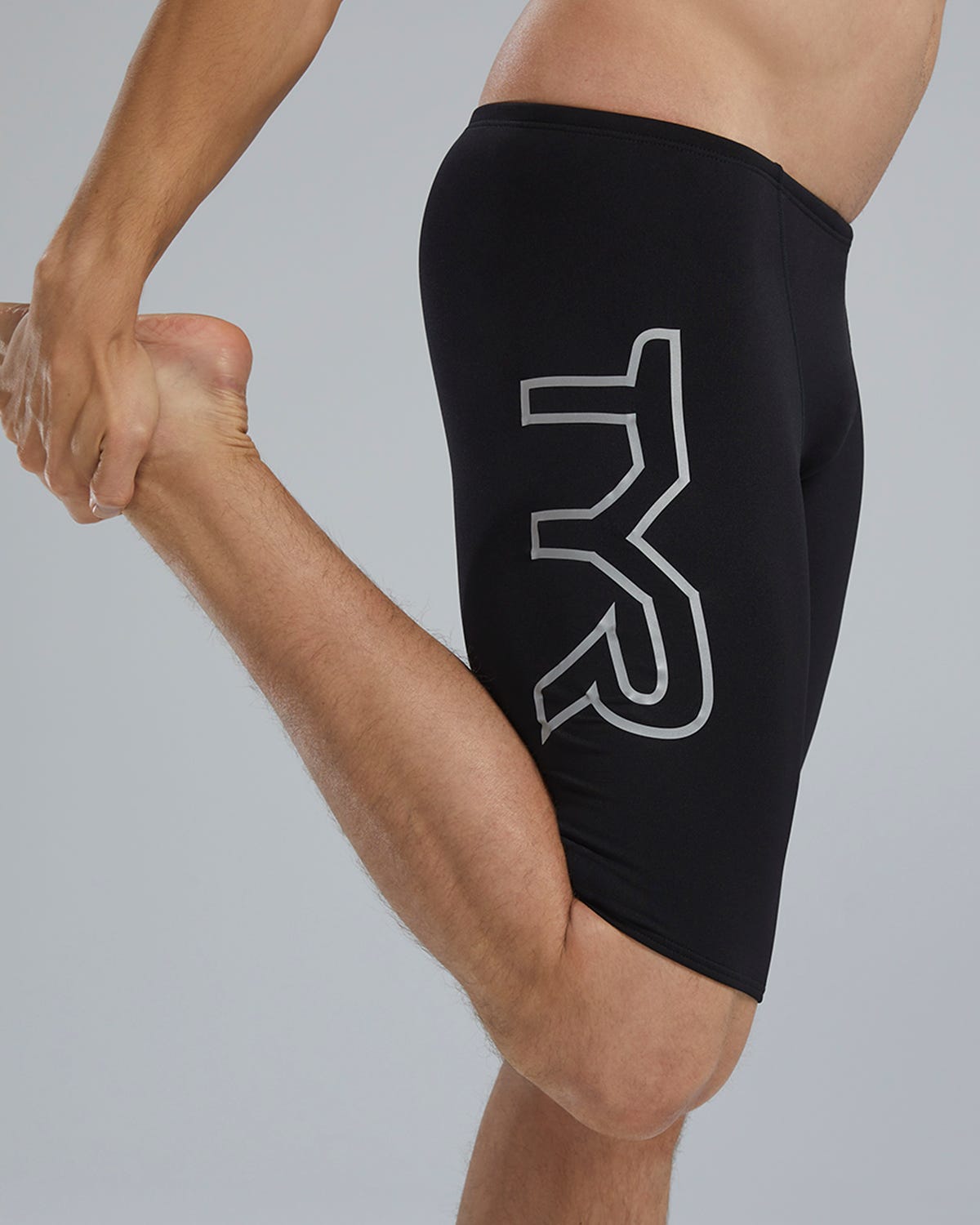 TYR Durafast Elite® Men's Large Logo Jammer Swimsuit - Solid