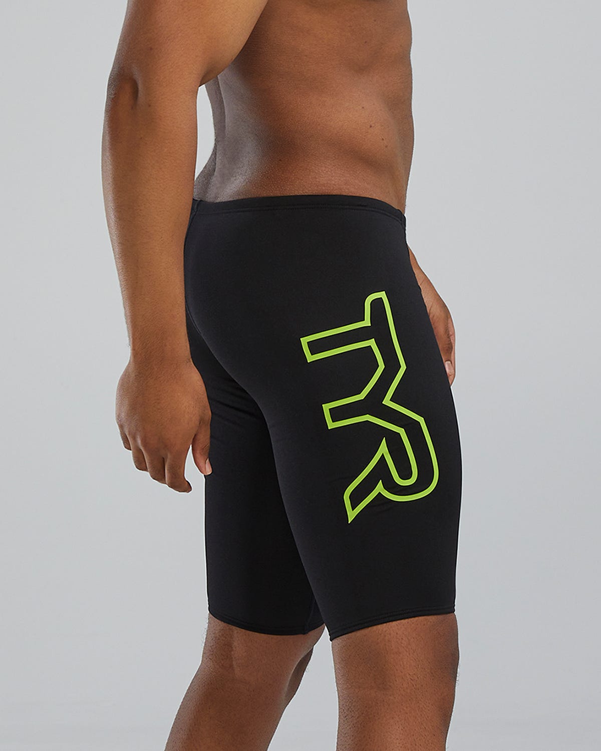 TYR Durafast Elite® Men's Large Logo Jammer Swimsuit - Solid