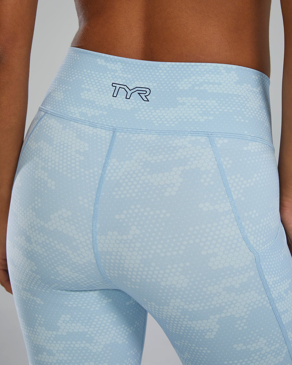 TYR Joule Elite Women's Ribbed High-Rise Leggings With Thigh Pocket 25"
