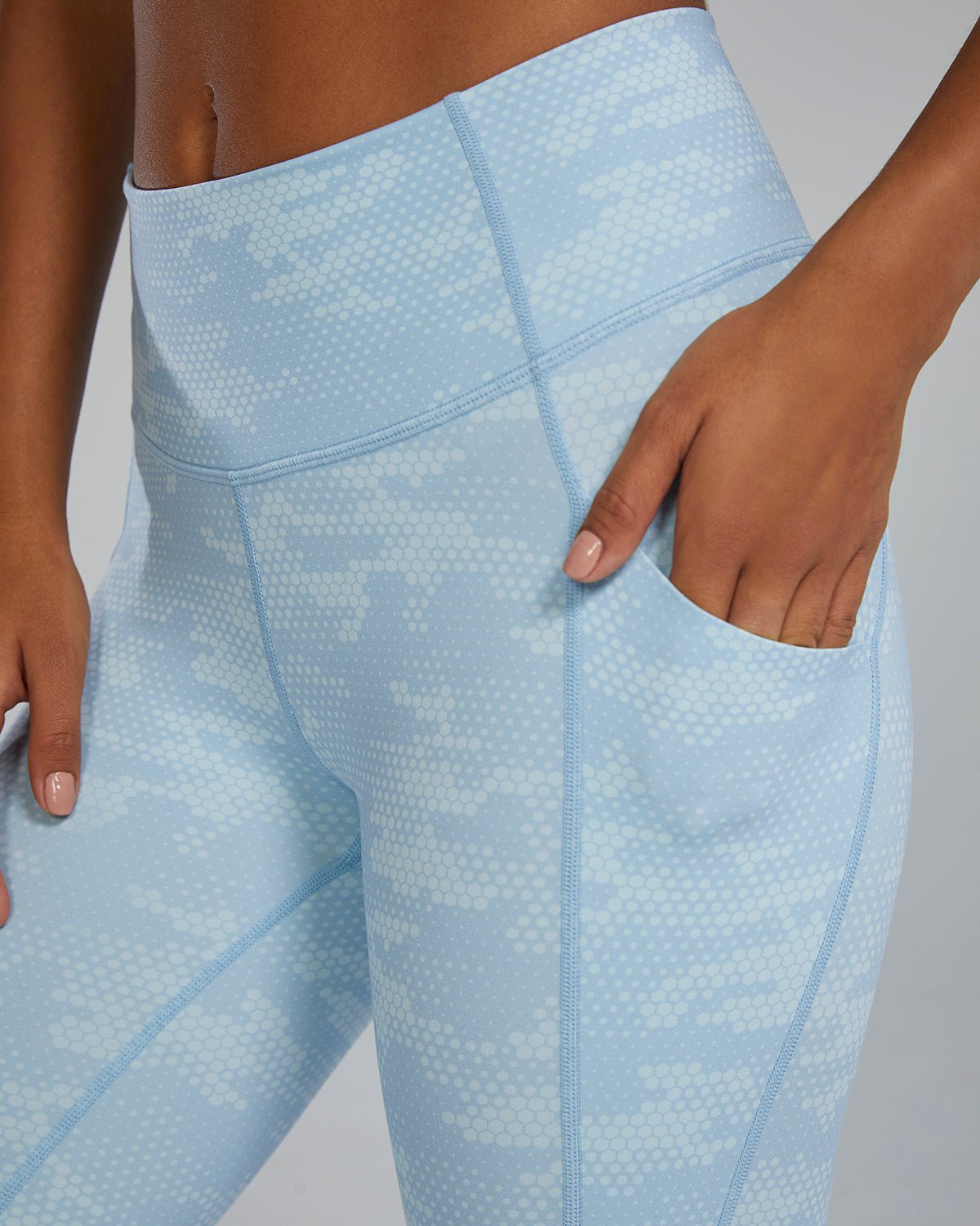 TYR Joule Elite Women's Ribbed High-Rise Leggings With Thigh Pocket 25"