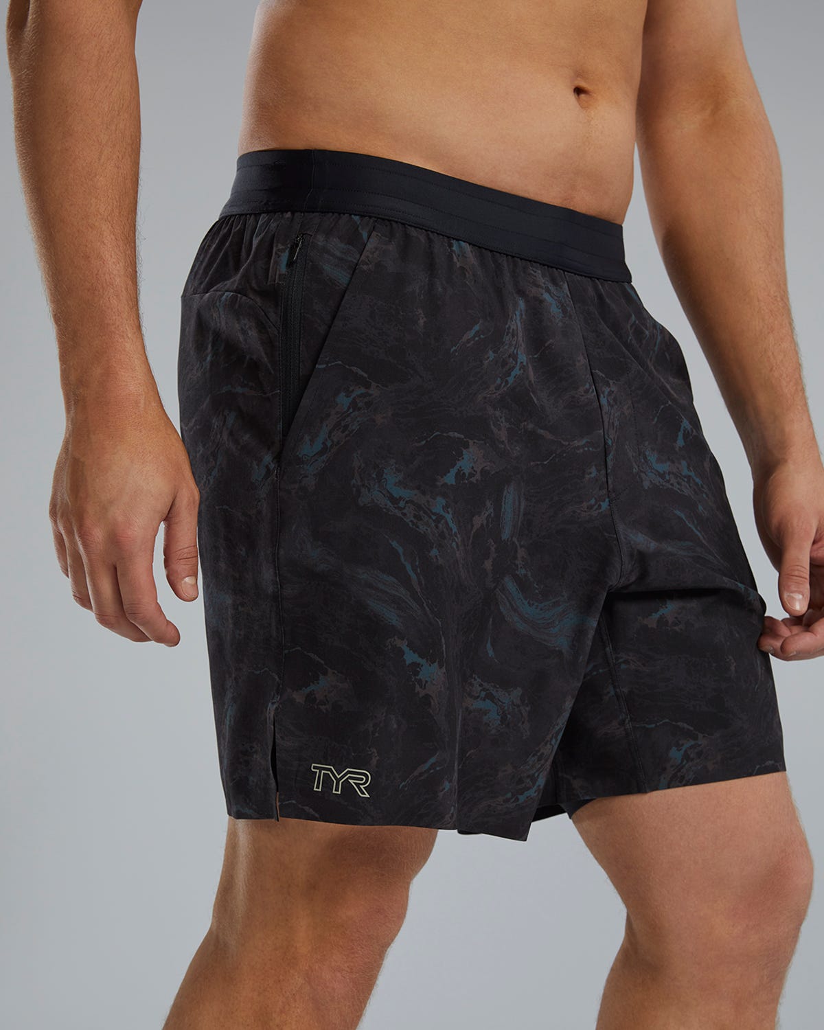 TYR Hydrosphereª Men's Lined 7" Unbroken Shorts - Meteorite