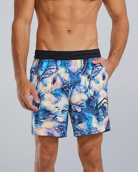 TYR Hydrosphereª - Men's Unbroken Shorts - Unlined 7" - Voltage Pazzo