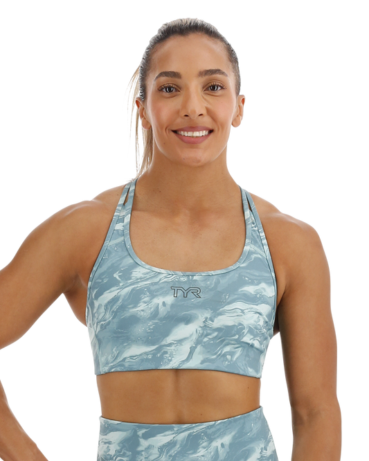 TYR Base Kinetic™ Women's Racerback Sports Bra - Aqueous