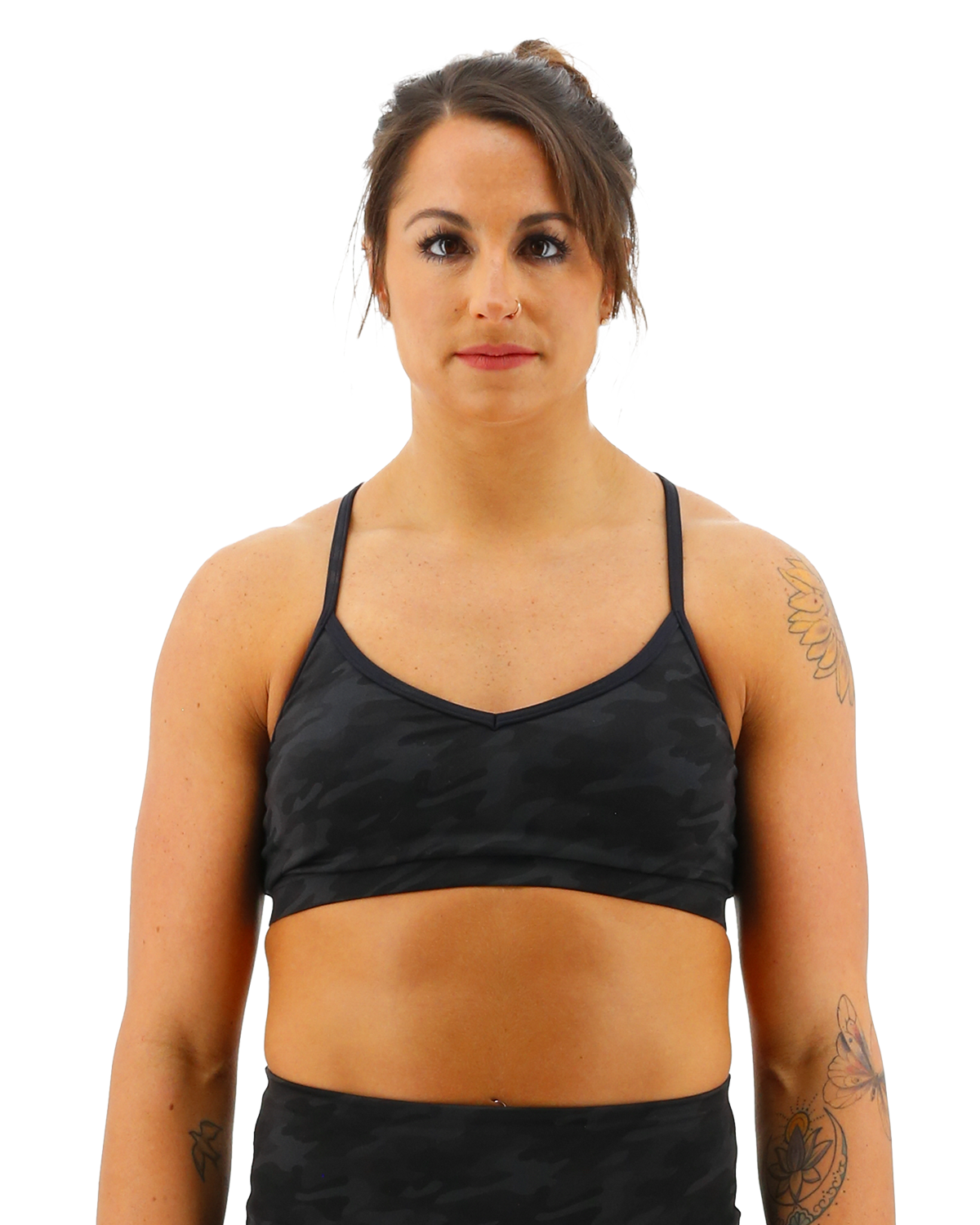 TYR Base Kinetic™ Women's V-Neck Sports Bra - Blackout Camo