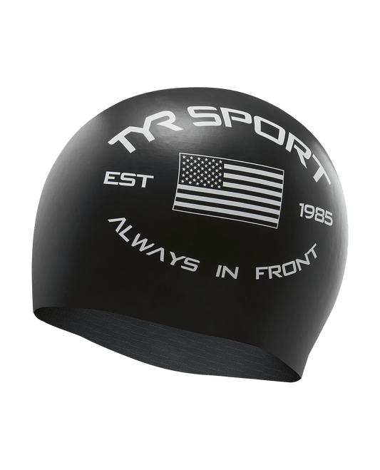 TYR Adult Silicone Swim Cap - "Always In Front"