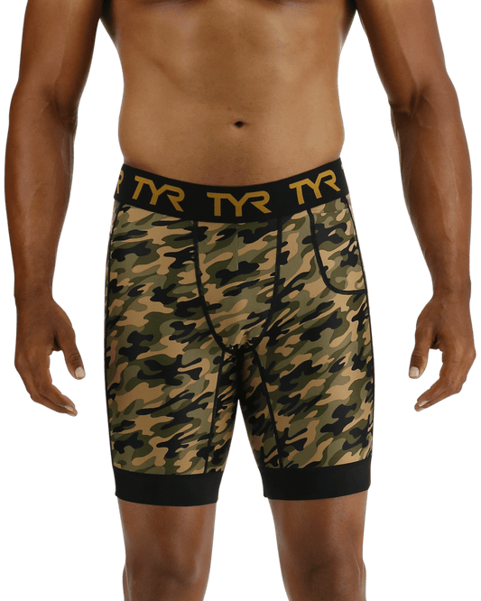 TYR Men's Compression Shorts - Terra Camo