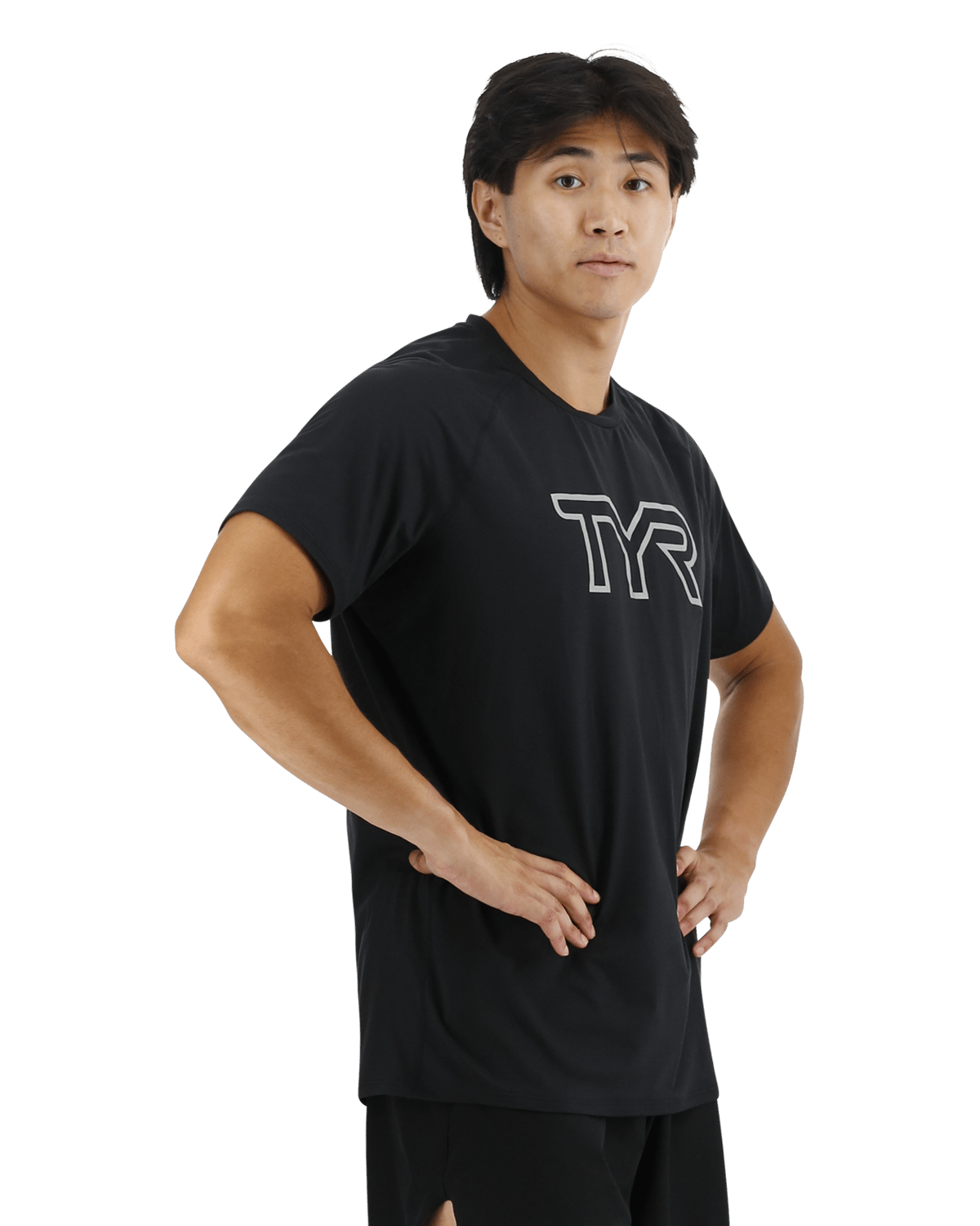 TYR ClimaDry™ Men's Raglan Big Logo Tech Tee - Solid