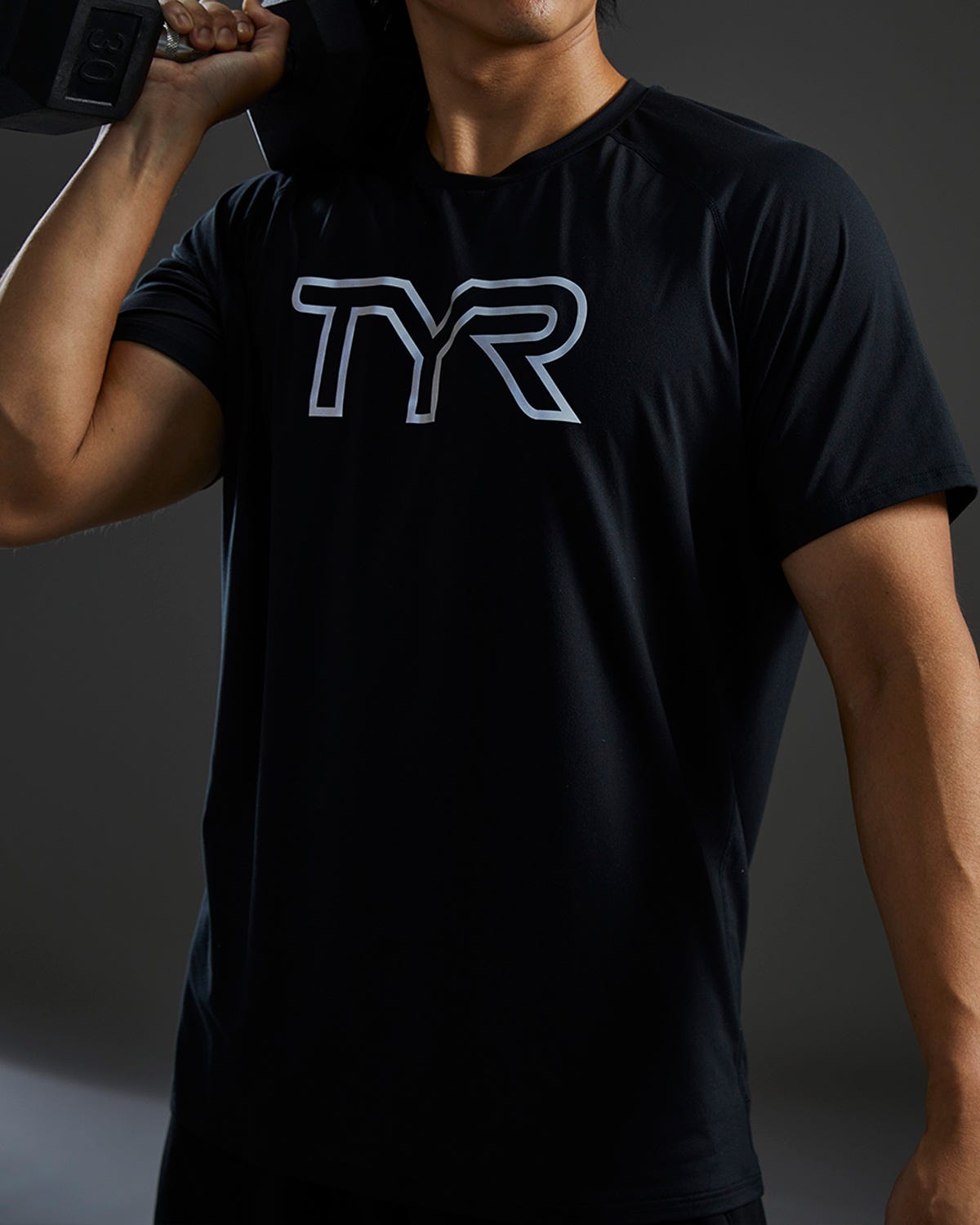 TYR ClimaDry™ Men's Raglan Big Logo Tech Tee - Solid