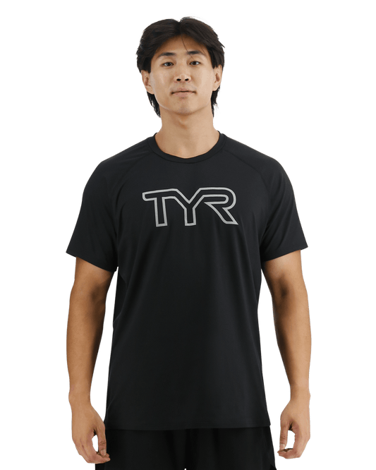 TYR ClimaDry™ Men's Raglan Big Logo Tech Tee - Solid