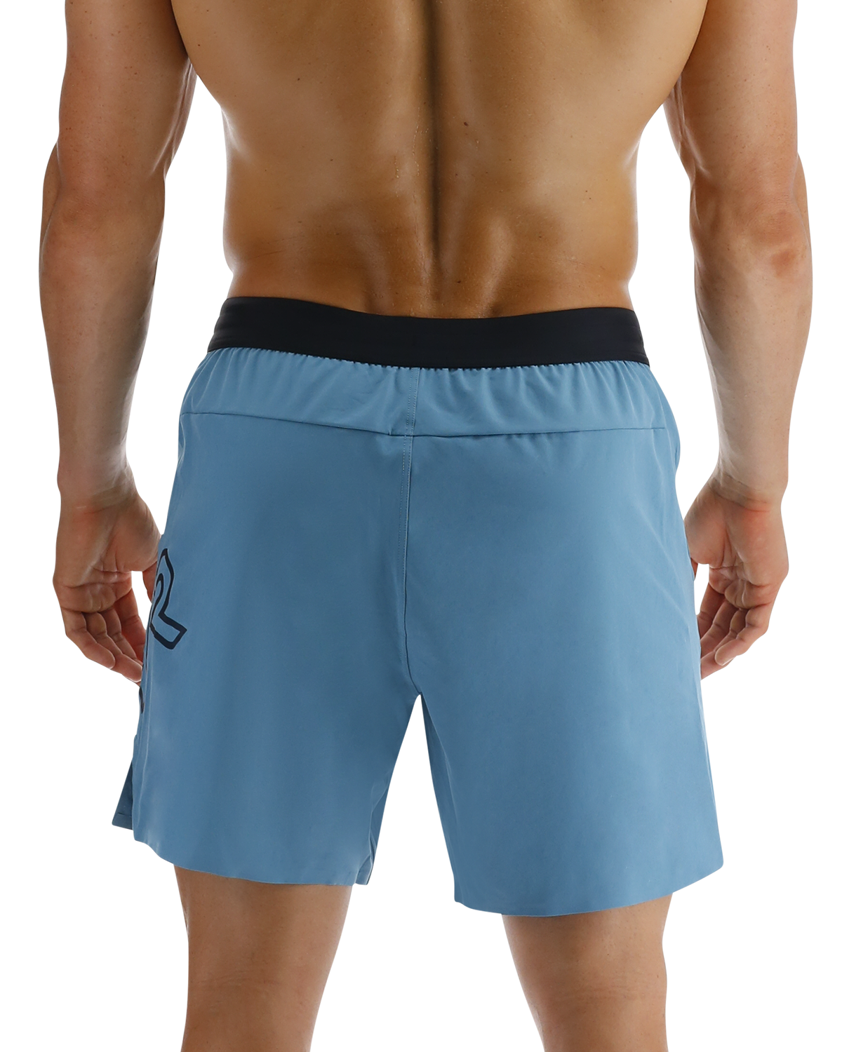 TYR Hydrosphereª Men's Lined 9" Unbroken Big Logo Shorts - Solid