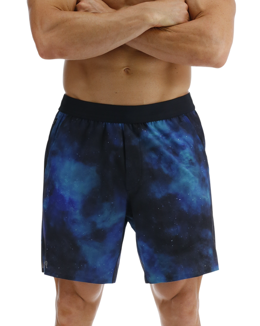 TYR Hydrosphereª Men's Unlined 7" Unbroken Shorts - Cosmic Night