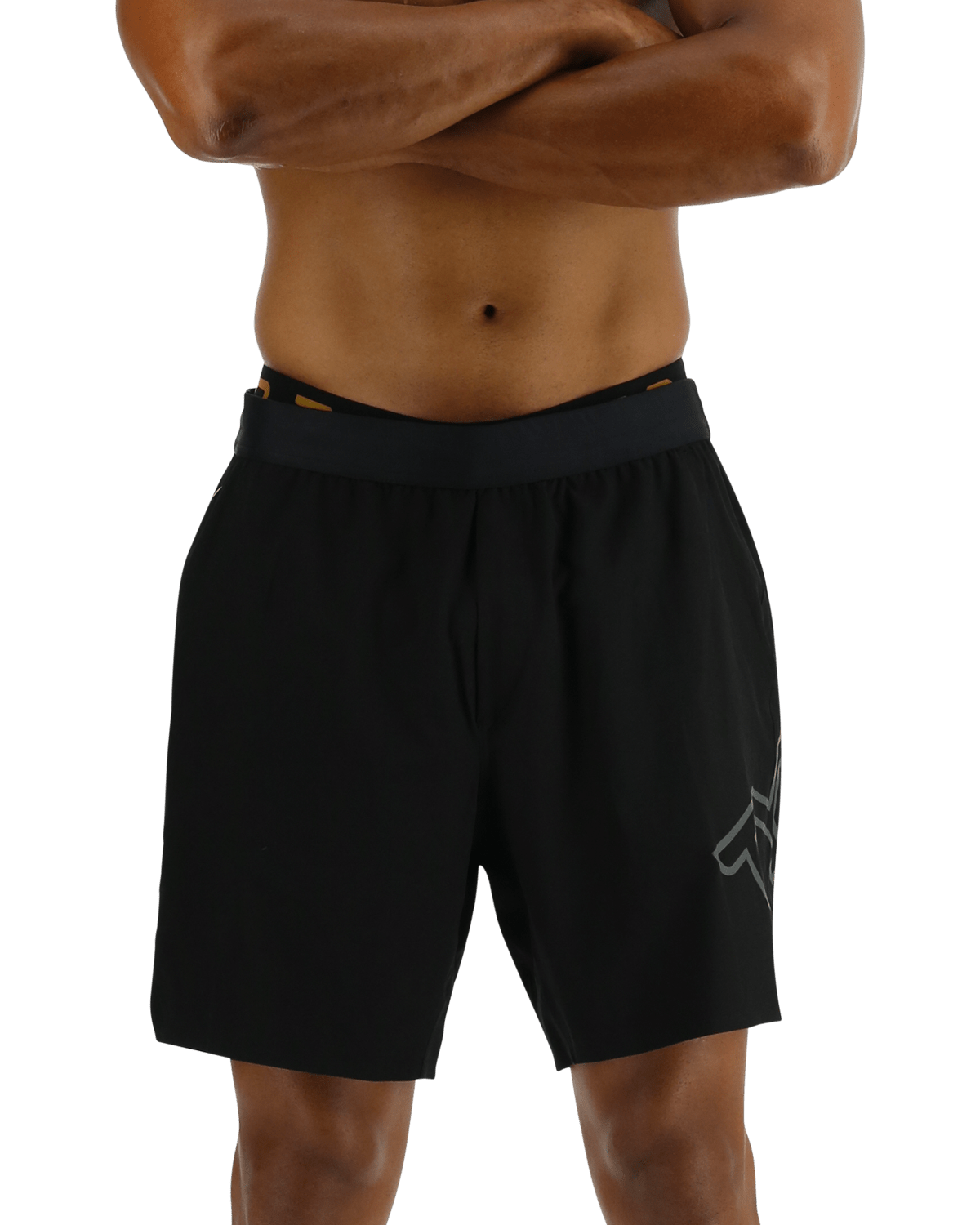 TYR Hydrosphereª Men's Unlined 7" Unbroken Big Logo Shorts - Solid