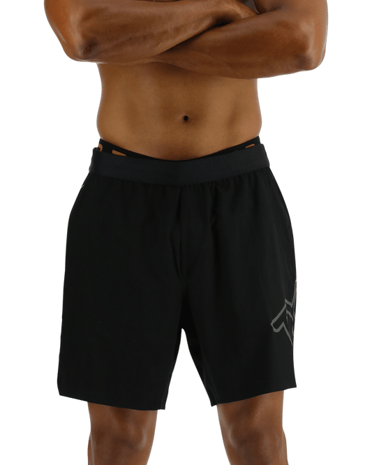 TYR Hydrosphereª Men's Unlined 7" Unbroken Big Logo Shorts - Solid
