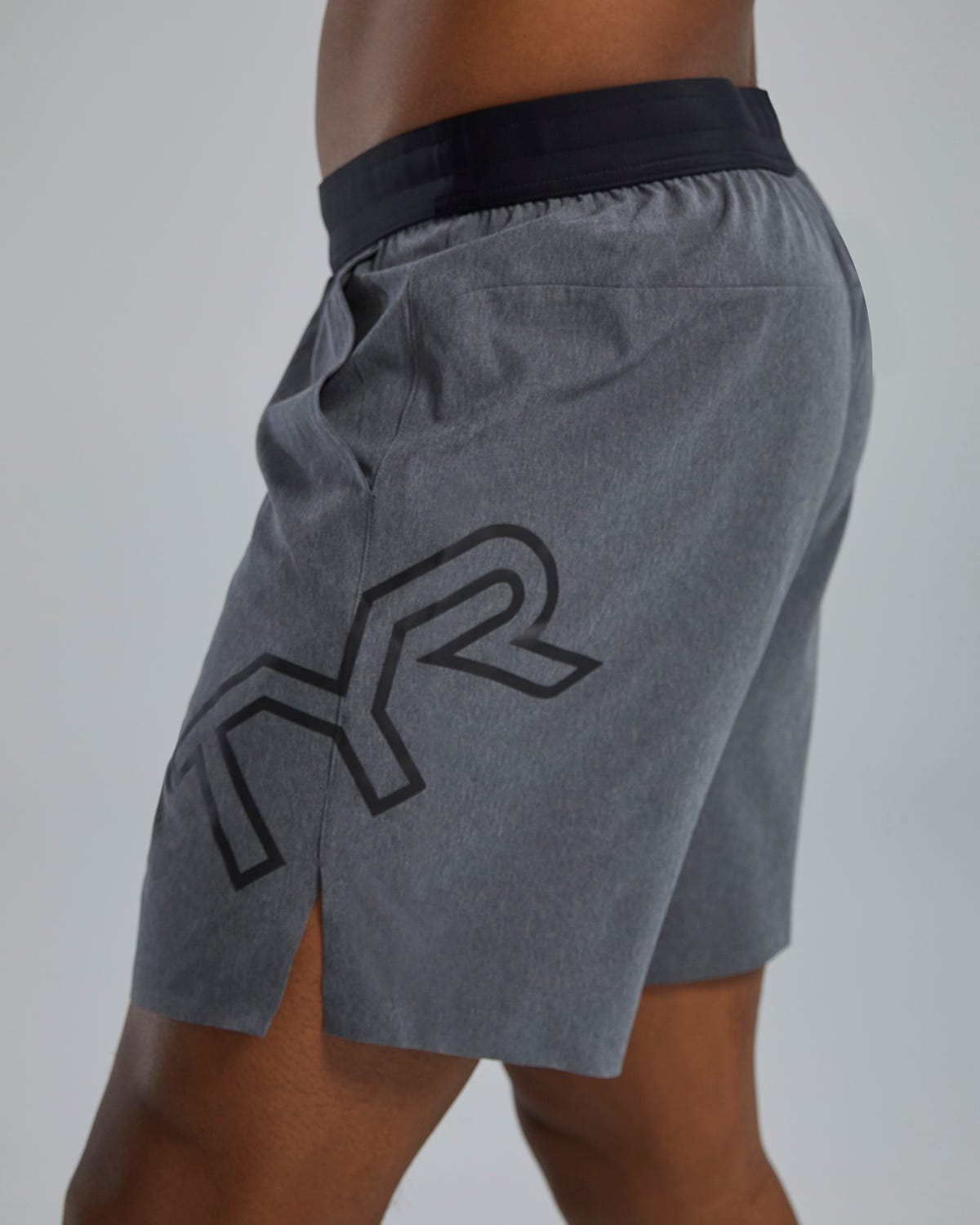 TYR Hydrosphereª Men's Unlined 7" Unbroken Big Logo Shorts - Solid