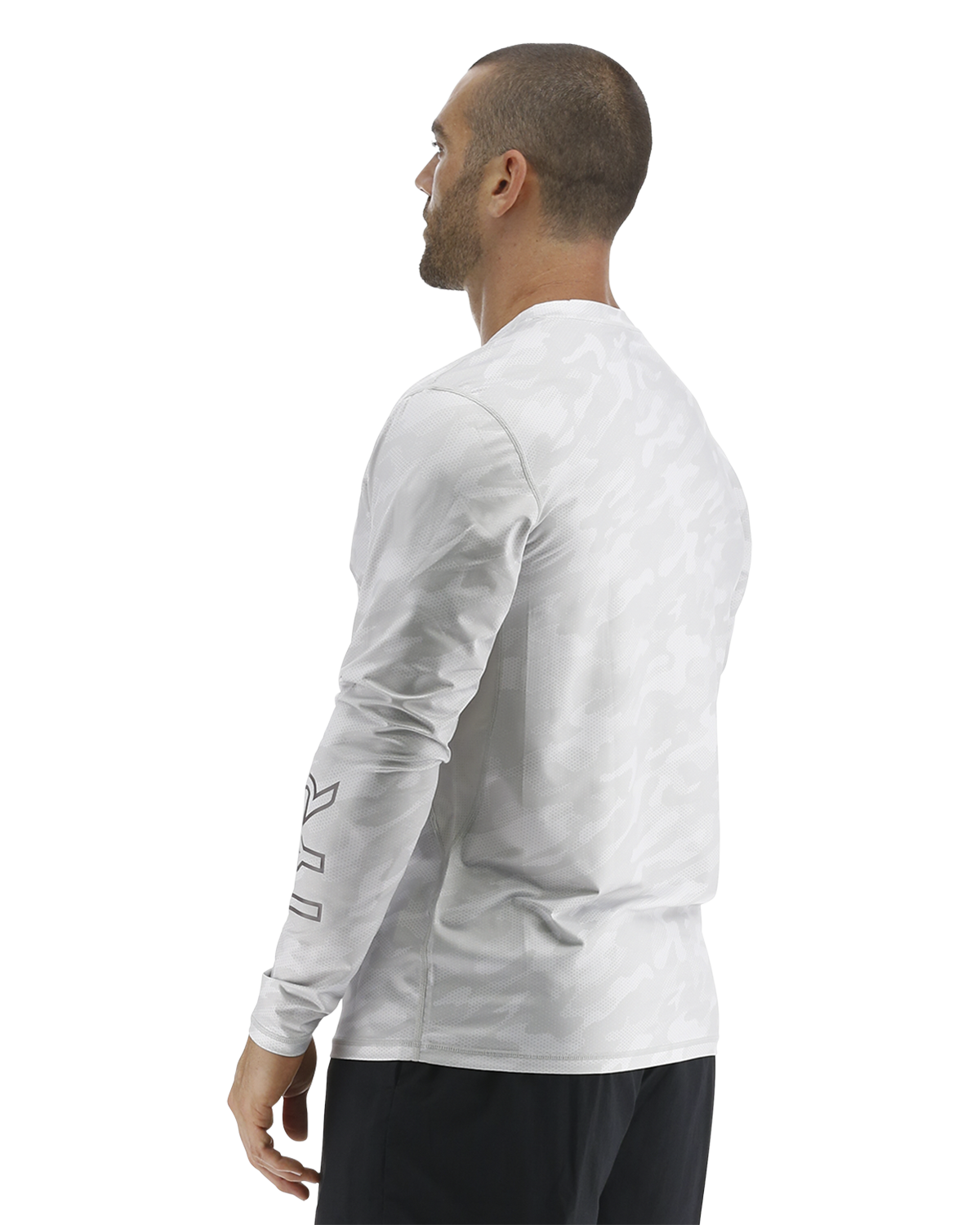 TYR SunDefense™ Men's Vented Long Sleeve Crew Shirt - Camohex