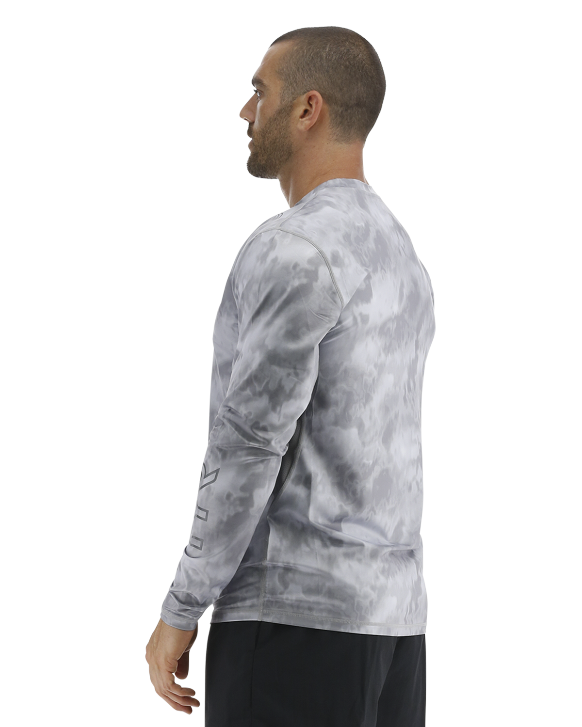 TYR SunDefense™ Men's Vented Long Sleeve Crew Shirt - Turbulent