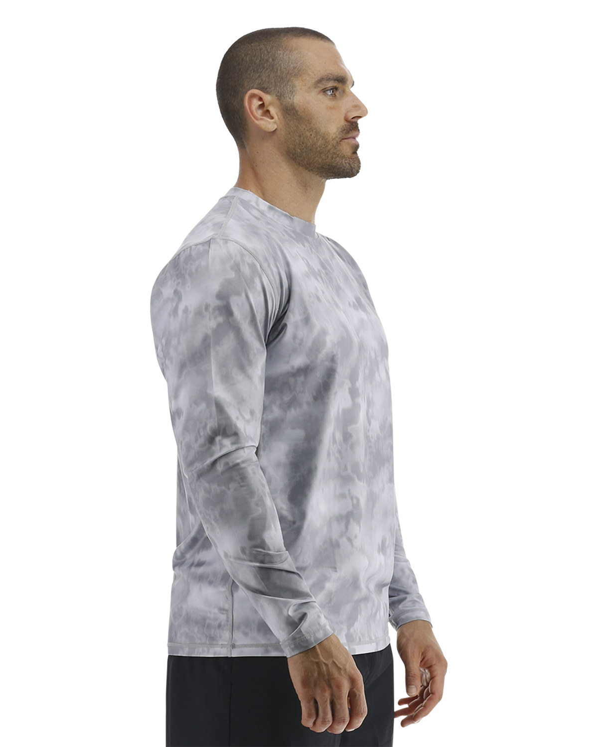 TYR SunDefense™ Men's Vented Long Sleeve Crew Shirt - Turbulent