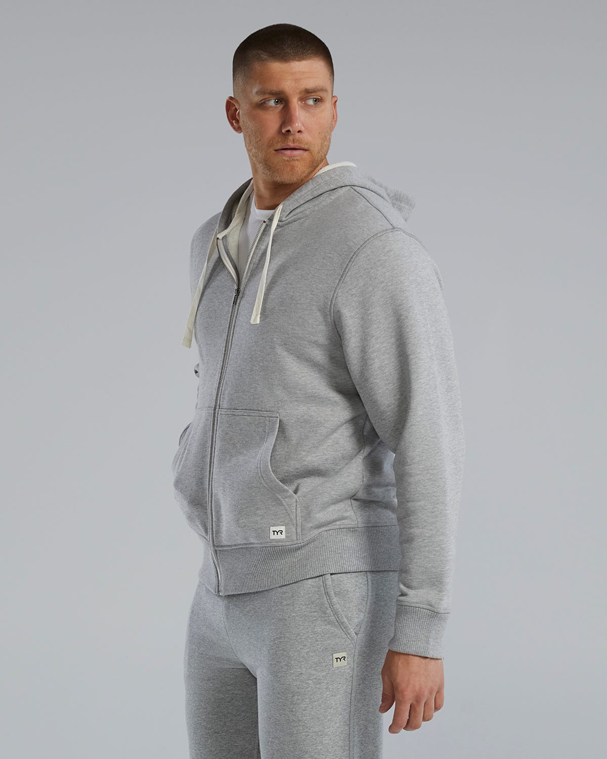 TYR UltraSoft Men's Heavyweight Terry Full-Zip Hoodie - Solid