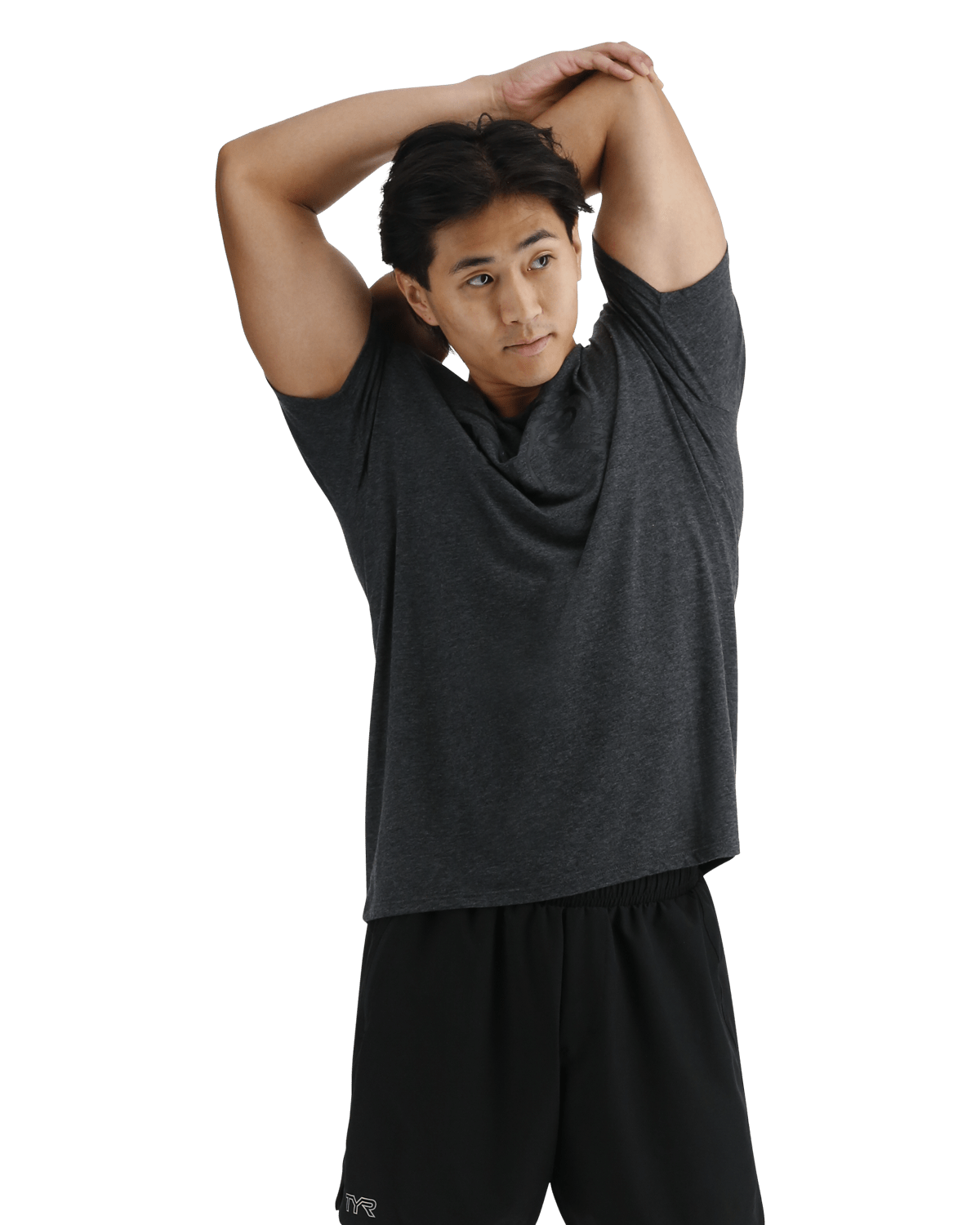 TYR UltraSoft Men's Big Logo Tri-Blend Tech Tee