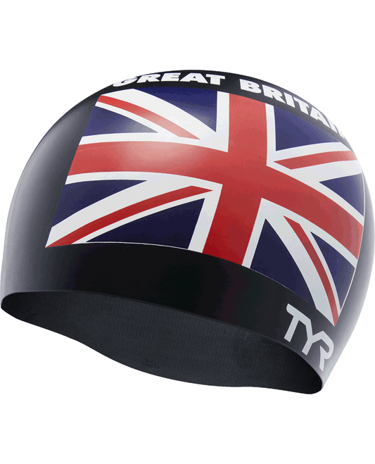 TYR Adult Silicone Swim Cap - Great Britain