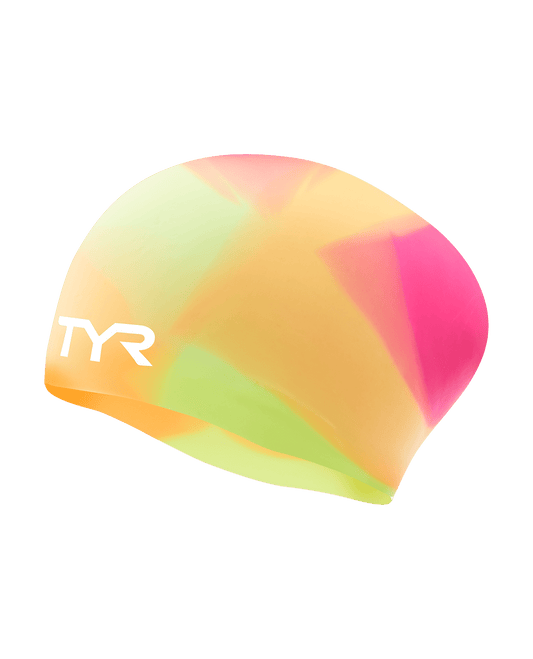 TYR Youth Long Hair Silicone Swim Cap - Tie Dye