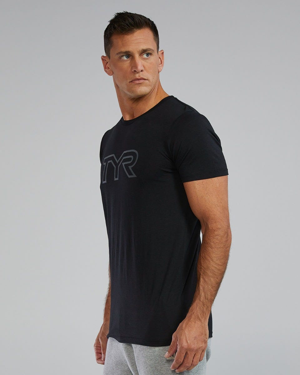 TYR Unisex Ultrasoft Lightweight Tri Blend Tech Tee - Big Logo