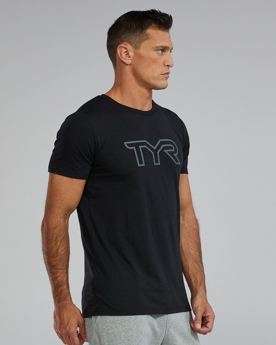 TYR Unisex Ultrasoft Lightweight Tri Blend Tech Tee - Big Logo
