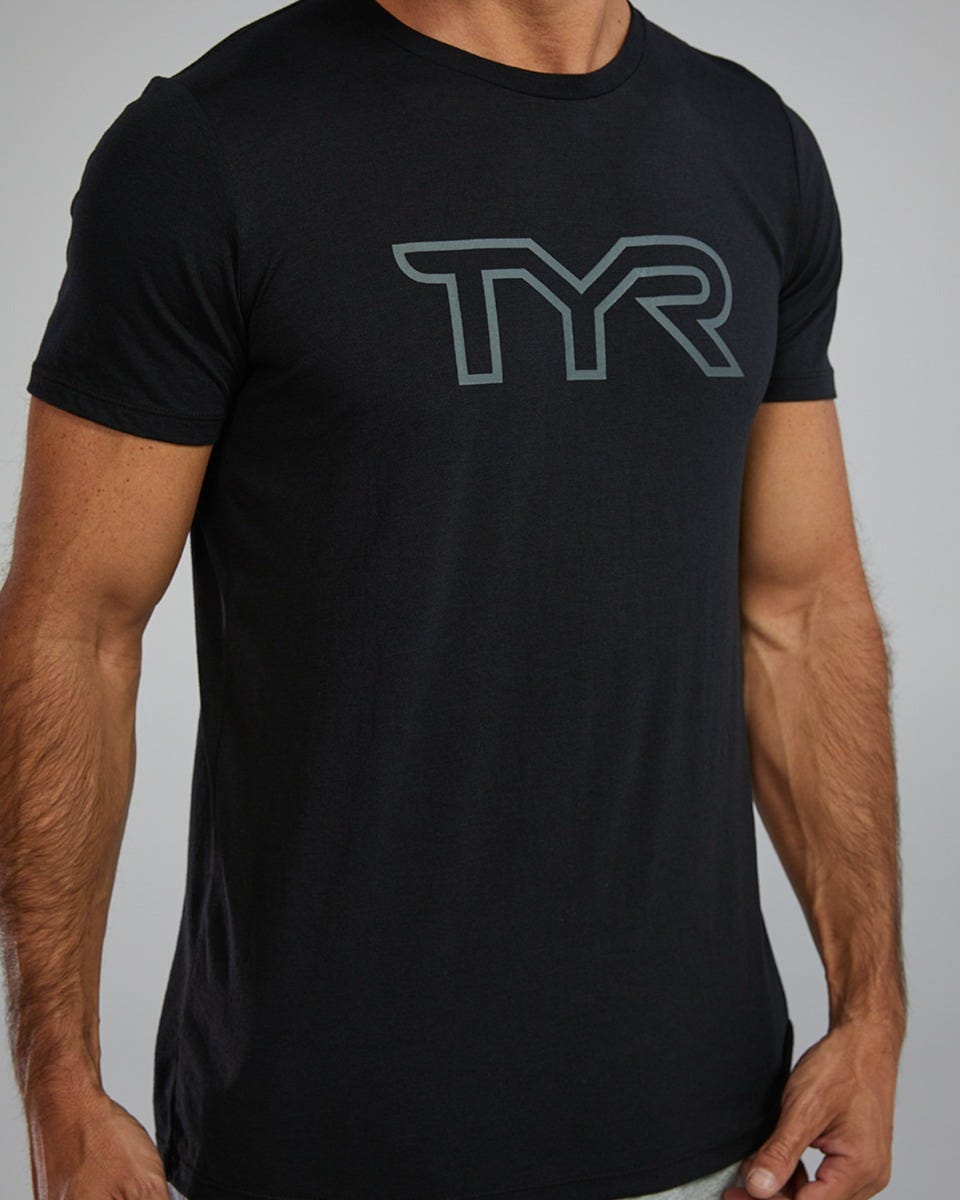 TYR Unisex Ultrasoft Lightweight Tri Blend Tech Tee - Big Logo