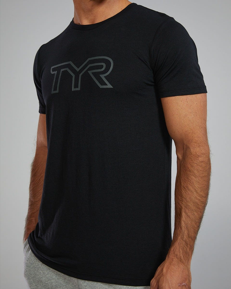 TYR Unisex Ultrasoft Lightweight Tri Blend Tech Tee - Big Logo