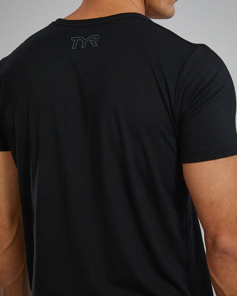 TYR Unisex Ultrasoft Lightweight Tri Blend Tech Tee - Big Logo