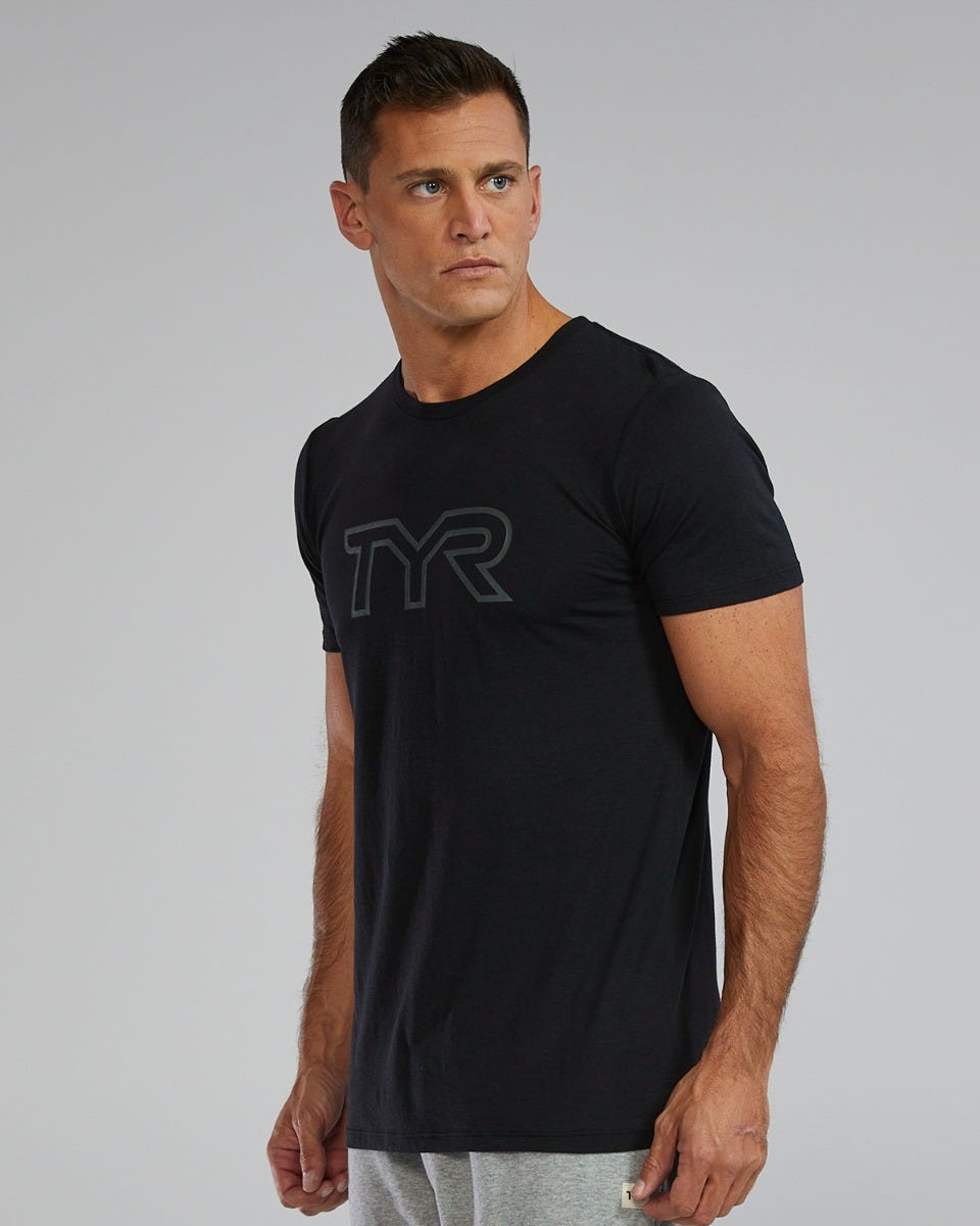 TYR Unisex Ultrasoft Lightweight Tri Blend Tech Tee - Big Logo