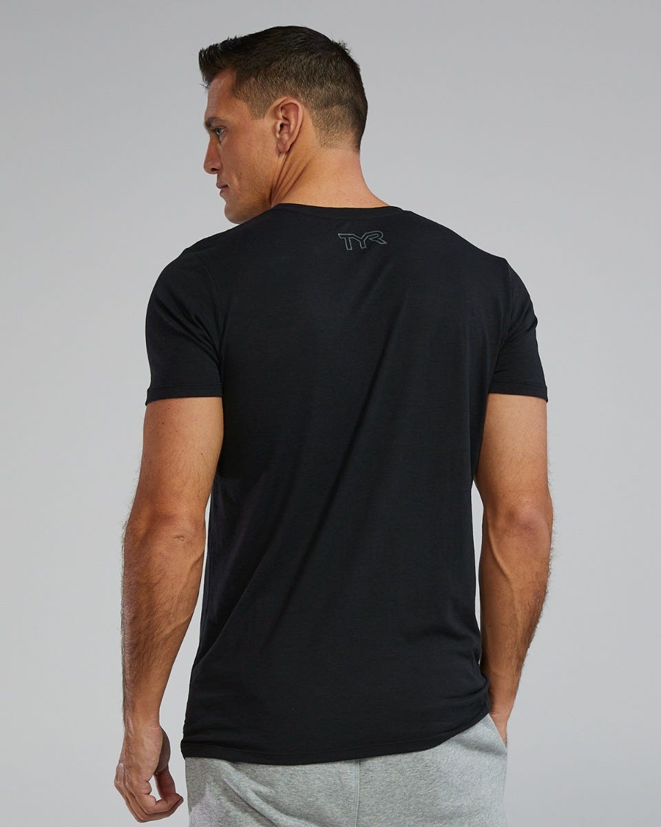 TYR Unisex Ultrasoft Lightweight Tri Blend Tech Tee - Big Logo