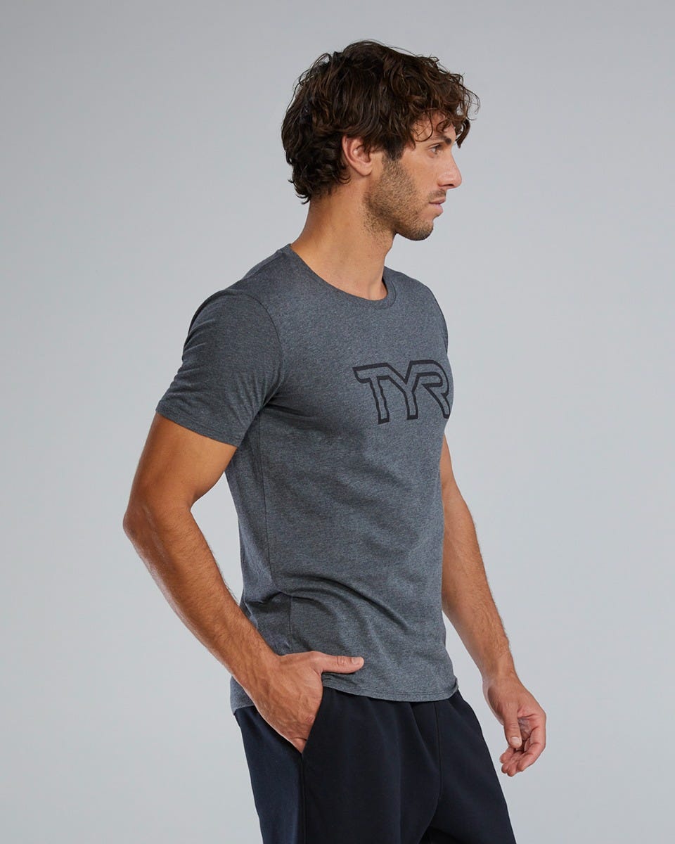 TYR Unisex Ultrasoft Lightweight Tri Blend Tech Tee - Big Logo