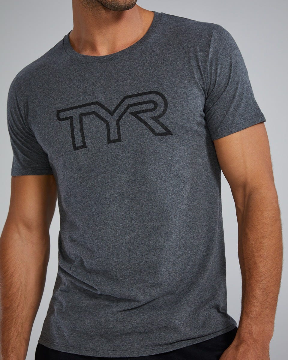 TYR Unisex Ultrasoft Lightweight Tri Blend Tech Tee - Big Logo