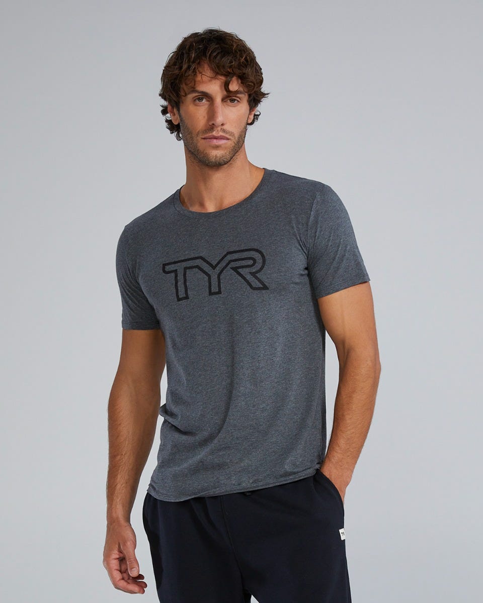 TYR Unisex Ultrasoft Lightweight Tri Blend Tech Tee - Big Logo