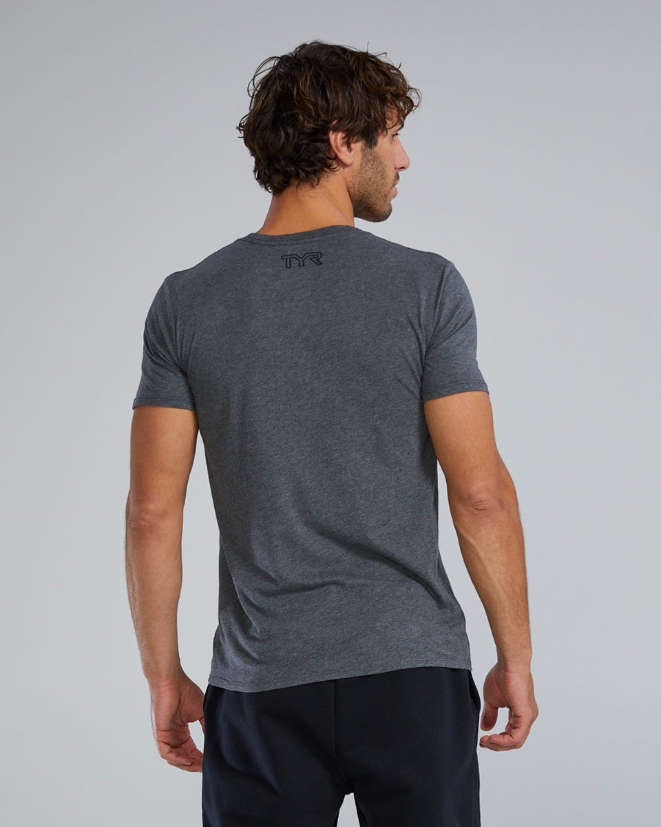 TYR Unisex Ultrasoft Lightweight Tri Blend Tech Tee - Big Logo