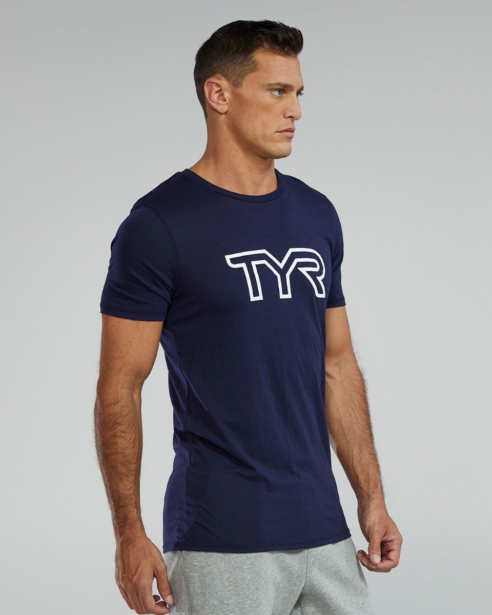 TYR Unisex Ultrasoft Lightweight Tri Blend Tech Tee - Big Logo