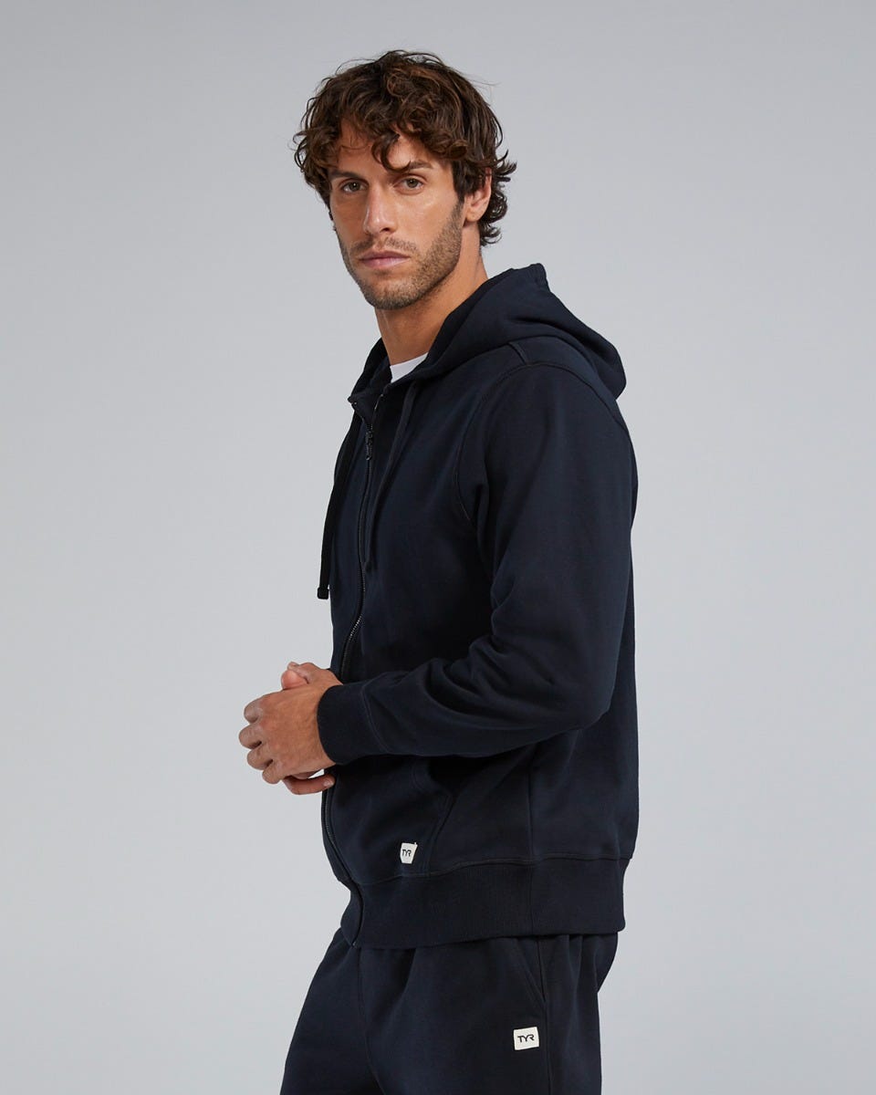 TYR UltraSoft Men's Heavyweight Terry Full-Zip Hoodie - Solid