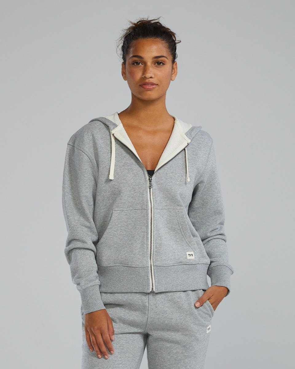 TYR UltraSoft Women's Heavyweight Terry Full-Zip Hoodie - Solid
