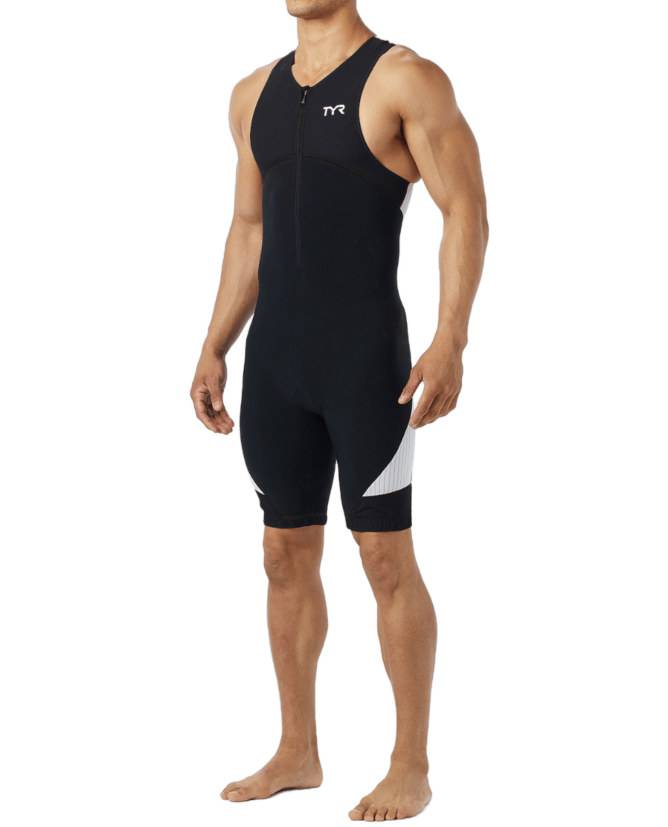 TYR Men's Padded Front-Zip Tri-Suit - Carbon