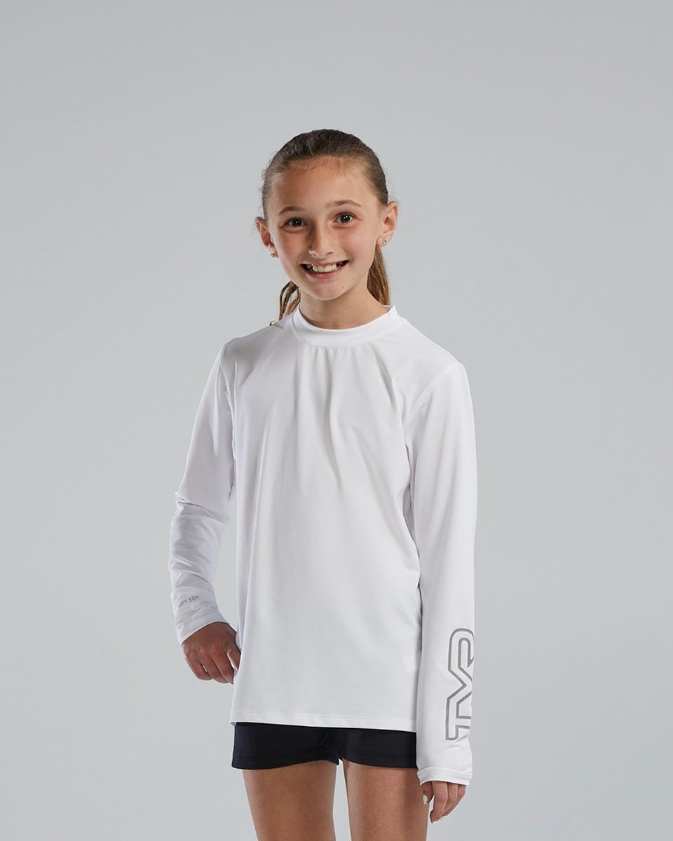 TYR SunDefense™ Kids' Long Sleeve Crew - Solid
