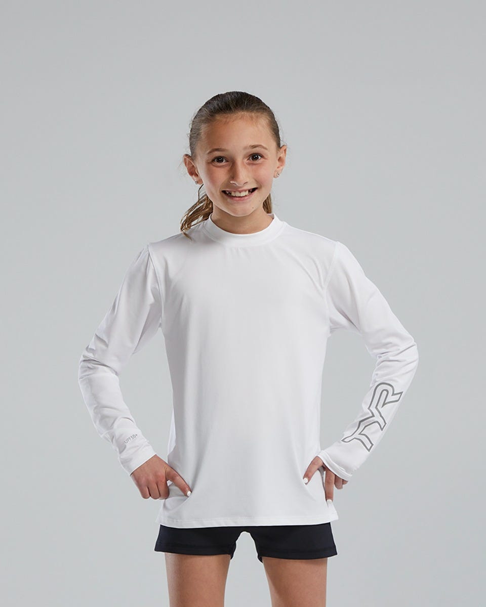 TYR SunDefense™ Kids' Long Sleeve Crew - Solid