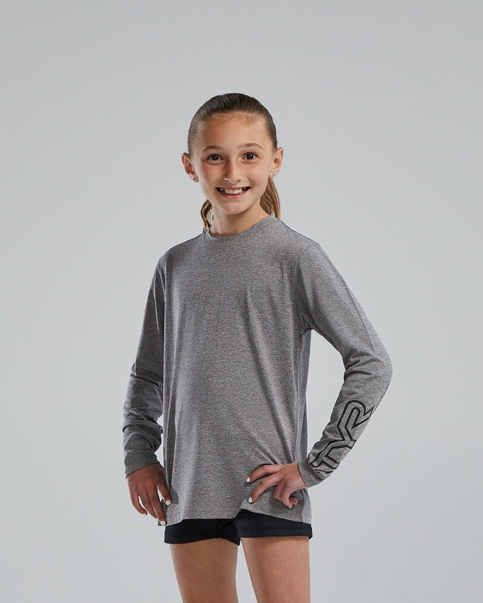 TYR SunDefense™ Kids' Long Sleeve Crew - Solid