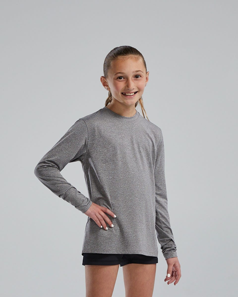 TYR SunDefense™ Kids' Long Sleeve Crew - Solid