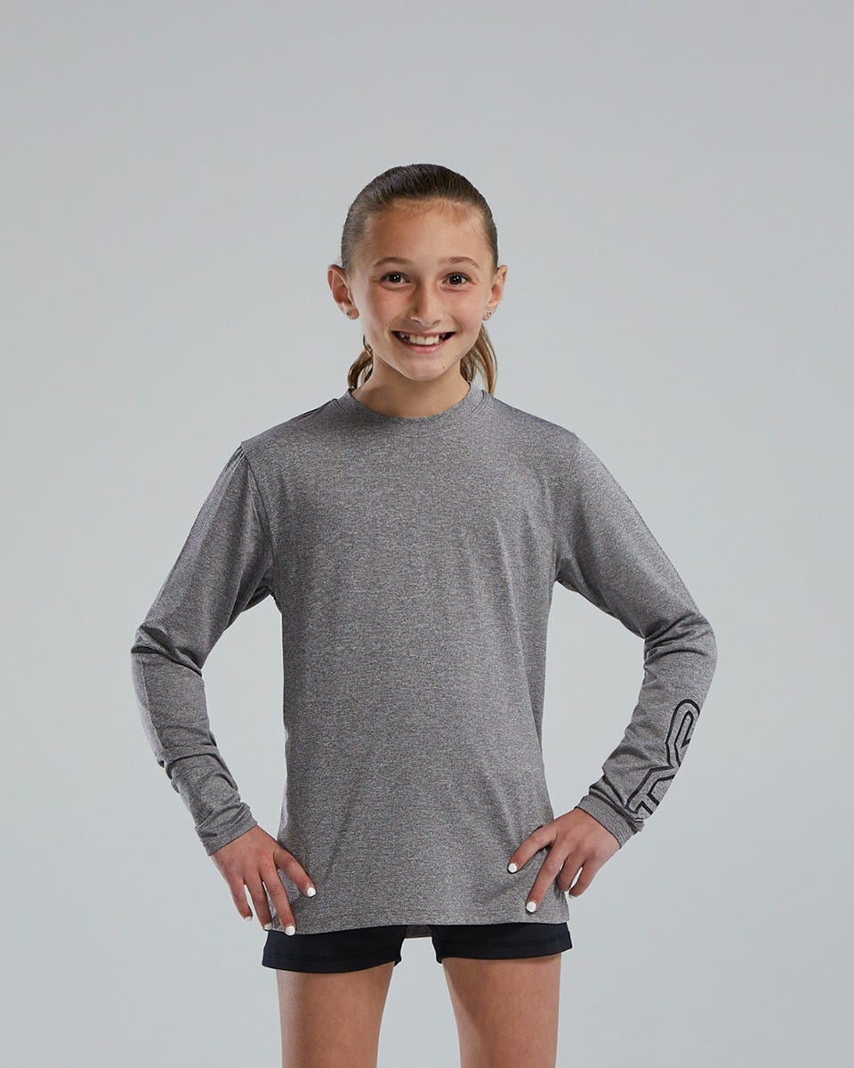 TYR SunDefense™ Kids' Long Sleeve Crew - Solid