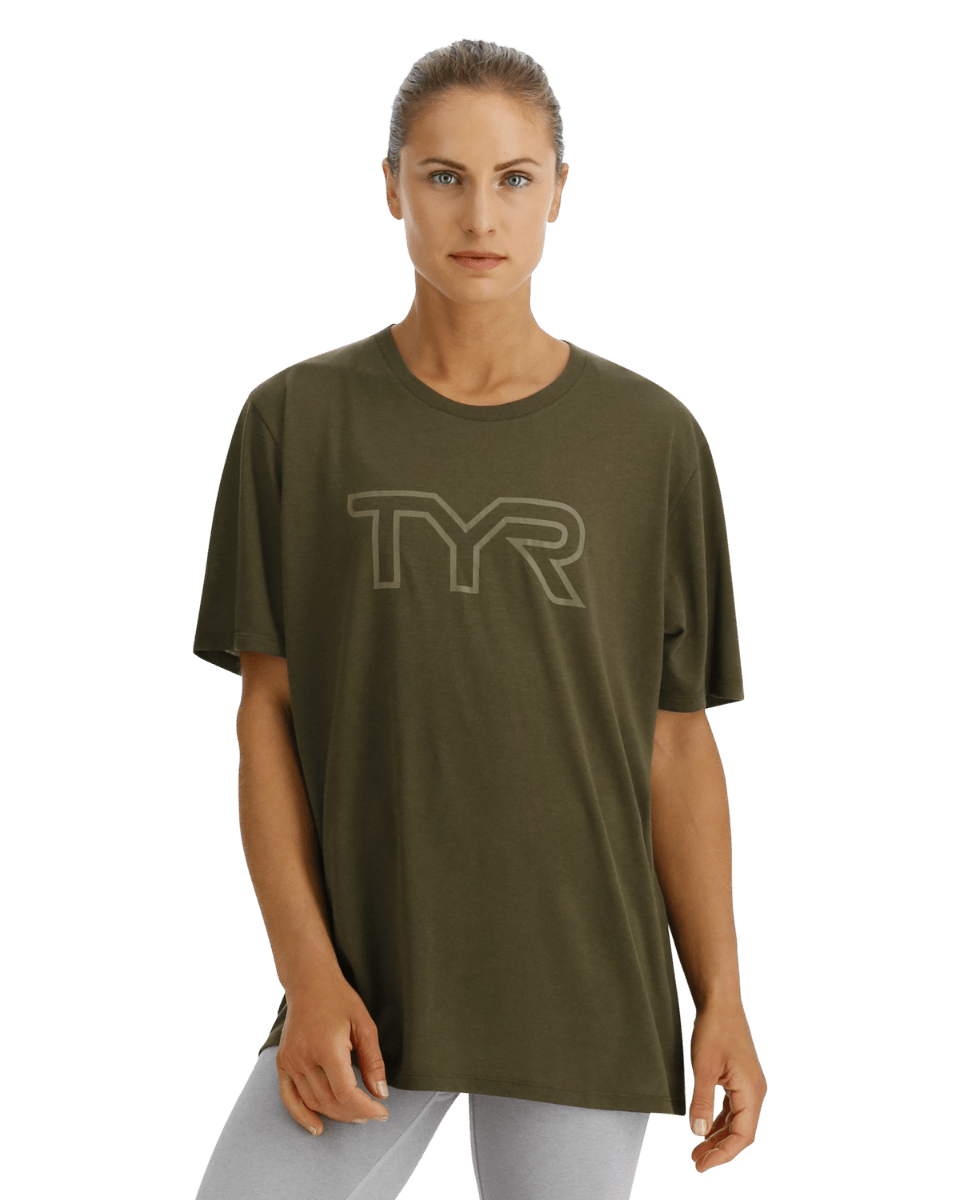 TYR UltraSoft Women's Big Logo Tri-Blend Tech Tee
