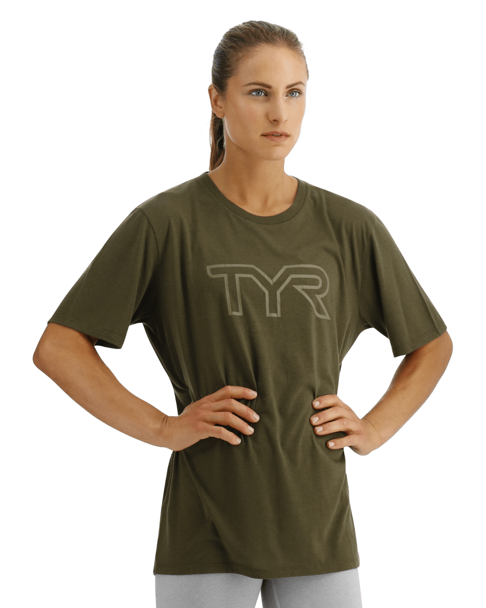 TYR UltraSoft Women's Big Logo Tri-Blend Tech Tee